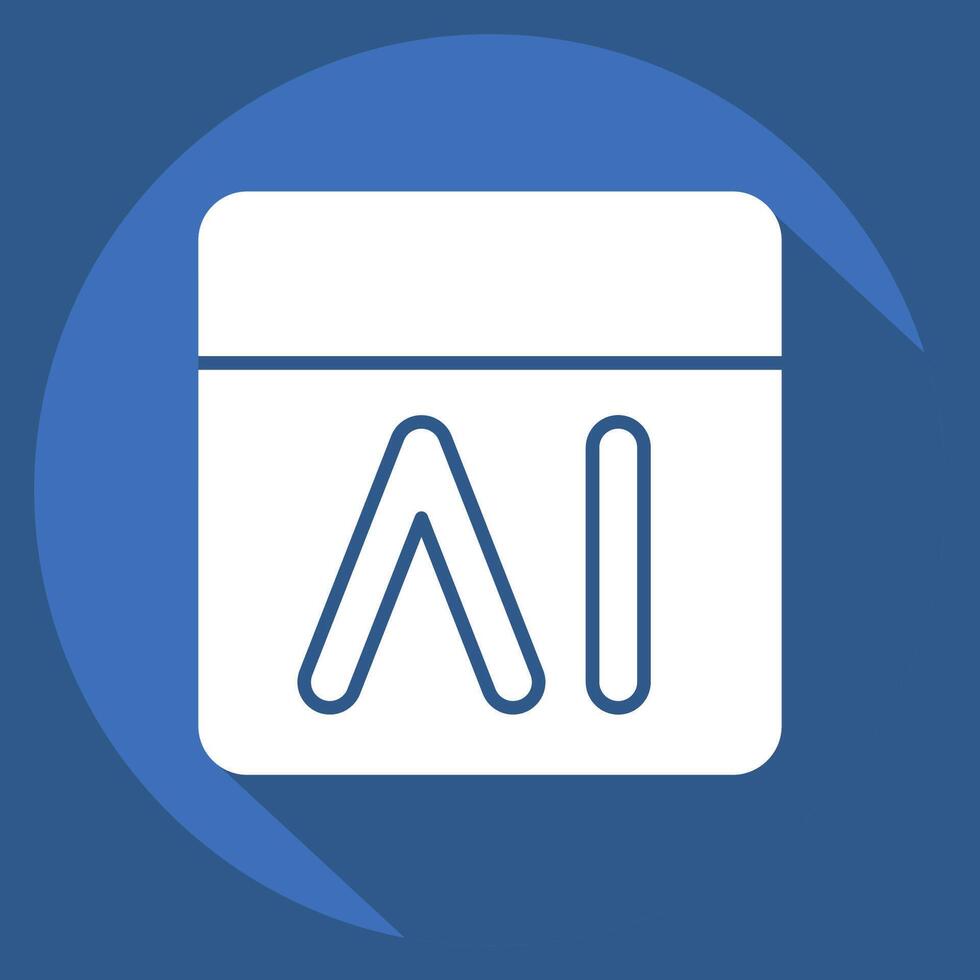 Icon Feedback. related to Artificial Intelligence symbol. long shadow style vector