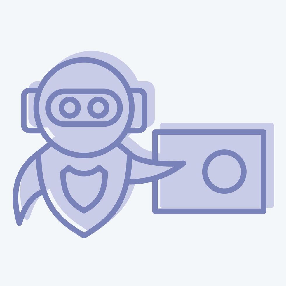 Icon Education. related to Artificial Intelligence symbol. two tone style vector