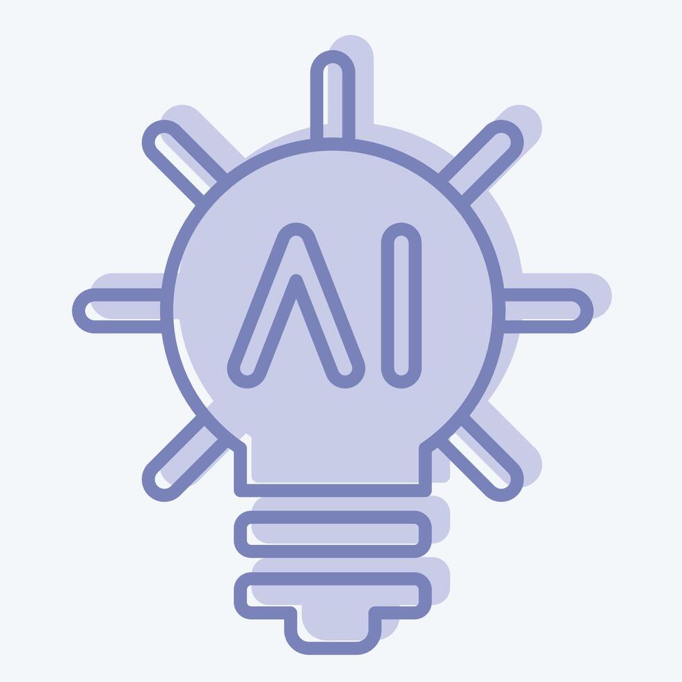 Icon Innovation. related to Artificial Intelligence symbol. two tone style vector
