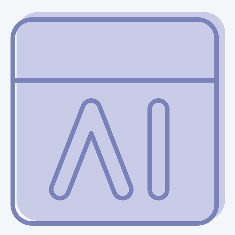Icon Feedback. related to Artificial Intelligence symbol. two tone style vector