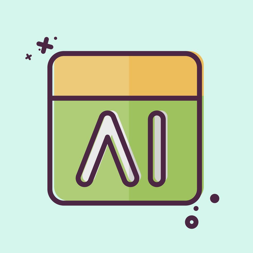 Icon Feedback. related to Artificial Intelligence symbol. MBE style vector