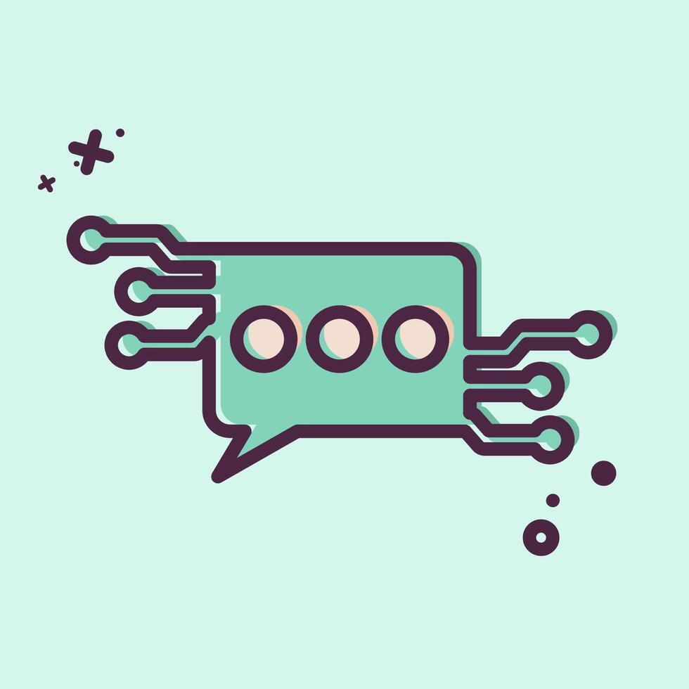 Icon Chat Bot. related to Artificial Intelligence symbol. MBE style vector