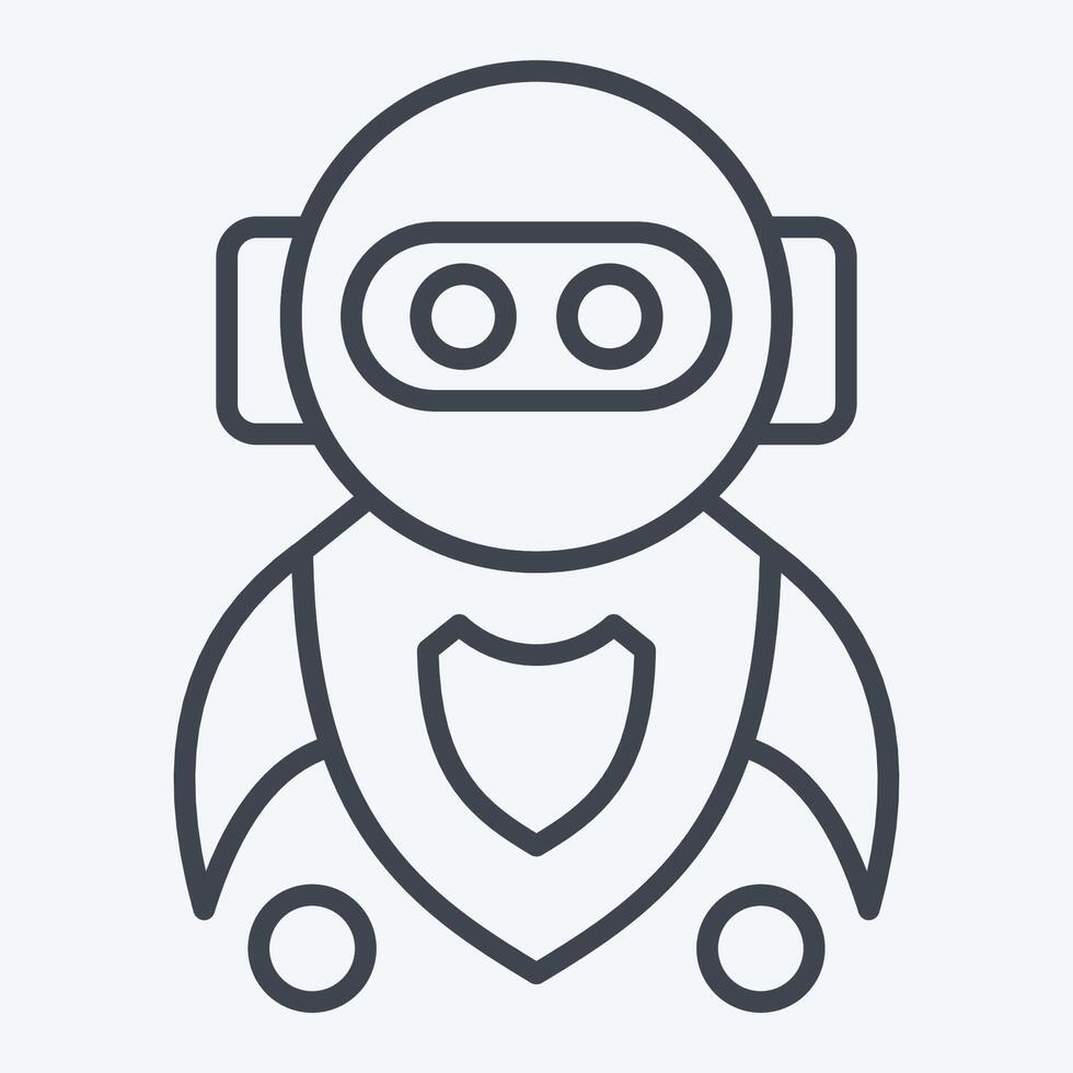Icon Machine Learning. related to Artificial Intelligence symbol. line style vector