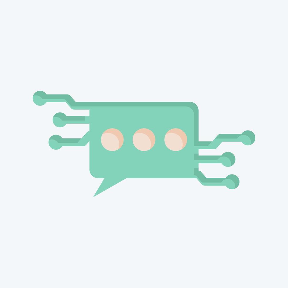 Icon Chat Bot. related to Artificial Intelligence symbol. flat style vector