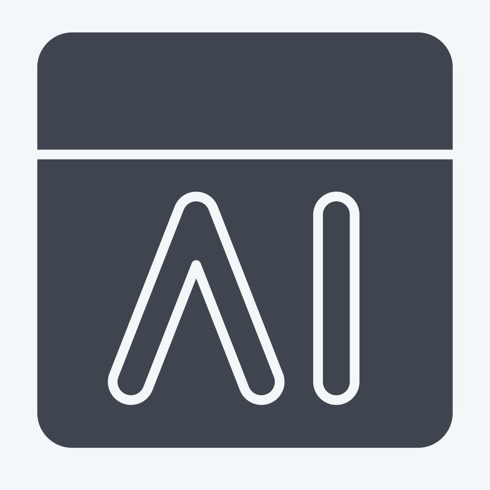 Icon Feedback. related to Artificial Intelligence symbol. glyph style vector