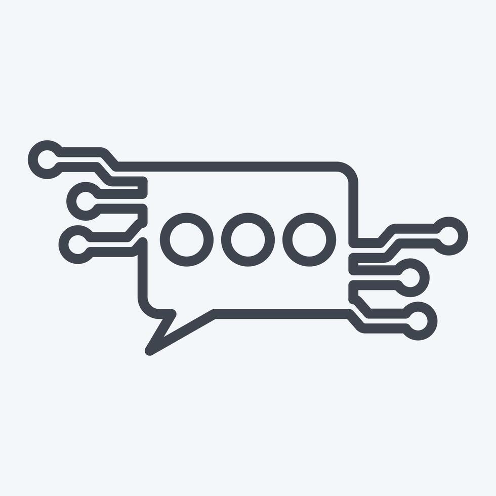 Icon Chat Bot. related to Artificial Intelligence symbol. line style vector