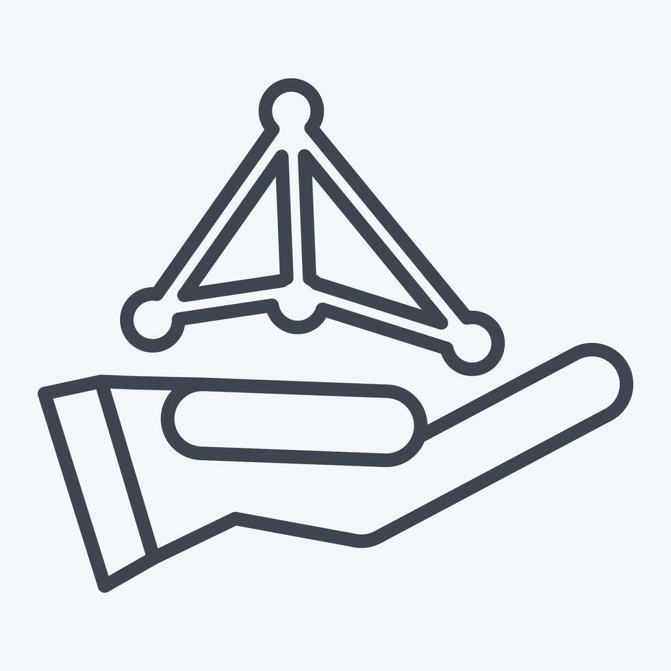 Icon Neural Network. related to Artificial Intelligence symbol. line style vector