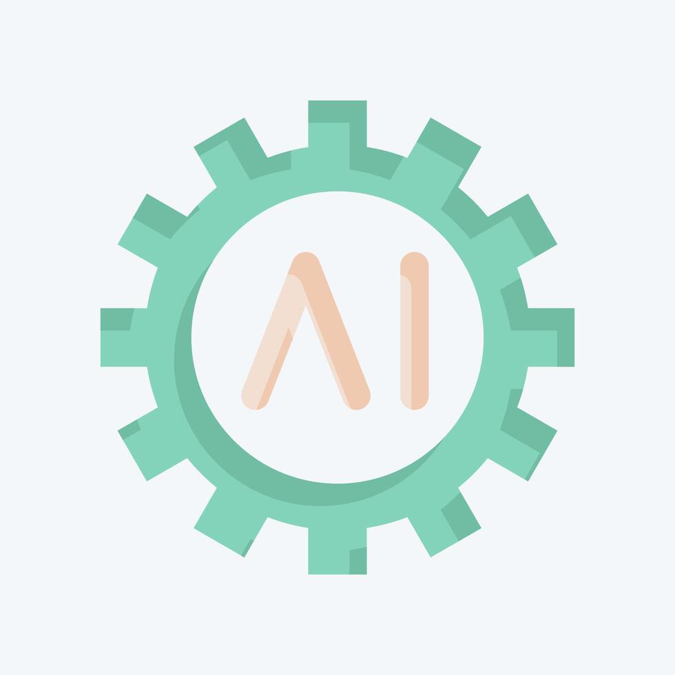Icon AI Tools. related to Artificial Intelligence symbol. flat style vector