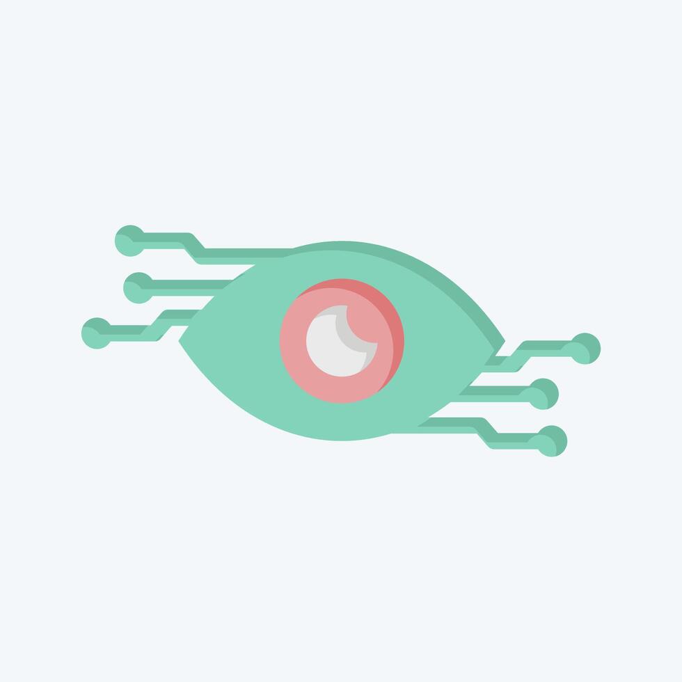 Icon Computer Vision. related to Artificial Intelligence symbol. flat style vector