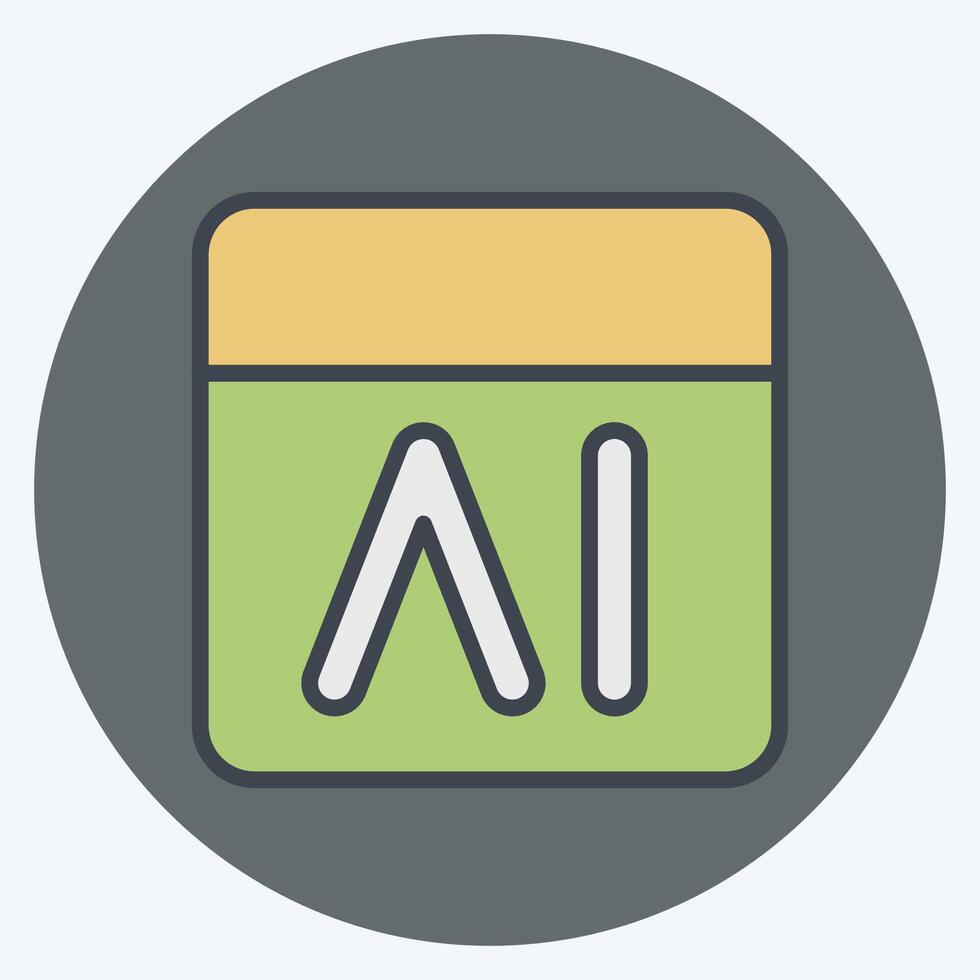 Icon Feedback. related to Artificial Intelligence symbol. color mate style vector
