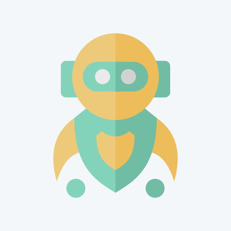 Icon Machine Learning. related to Artificial Intelligence symbol. flat style vector