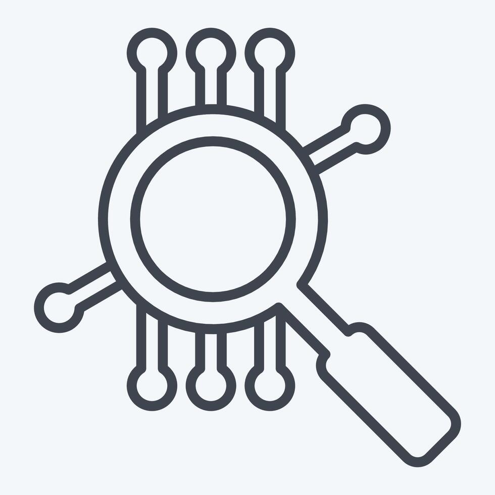 Icon Smart Search. related to Artificial Intelligence symbol. line style vector