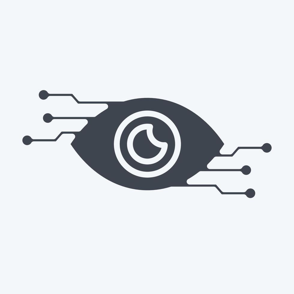 Icon Computer Vision. related to Artificial Intelligence symbol. glyph style vector