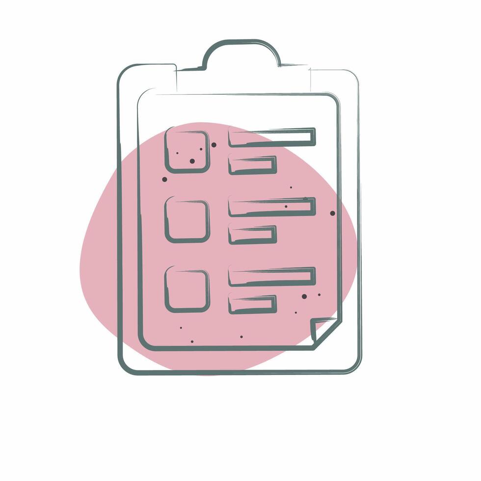 Icon Task List. related to Bioengineering symbol. Color Spot Style vector