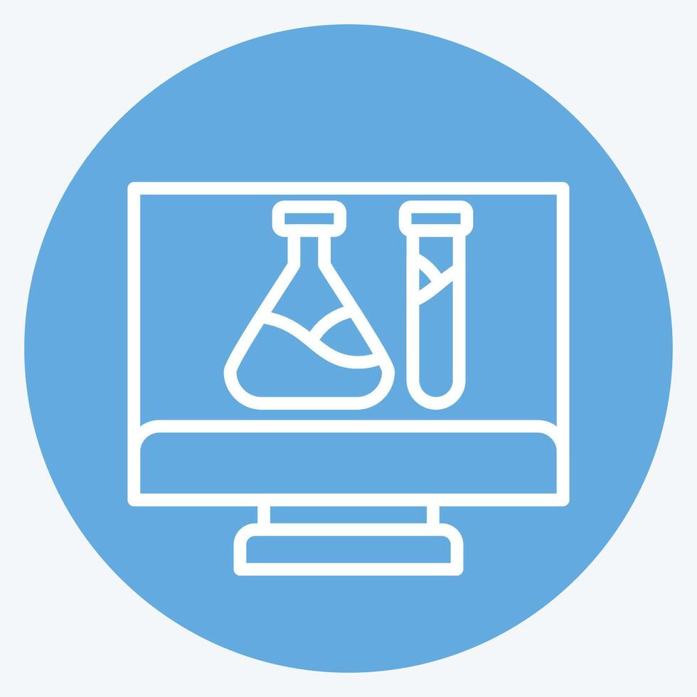 Icon Biotech. related to Bioengineering symbol. blue eyes style vector