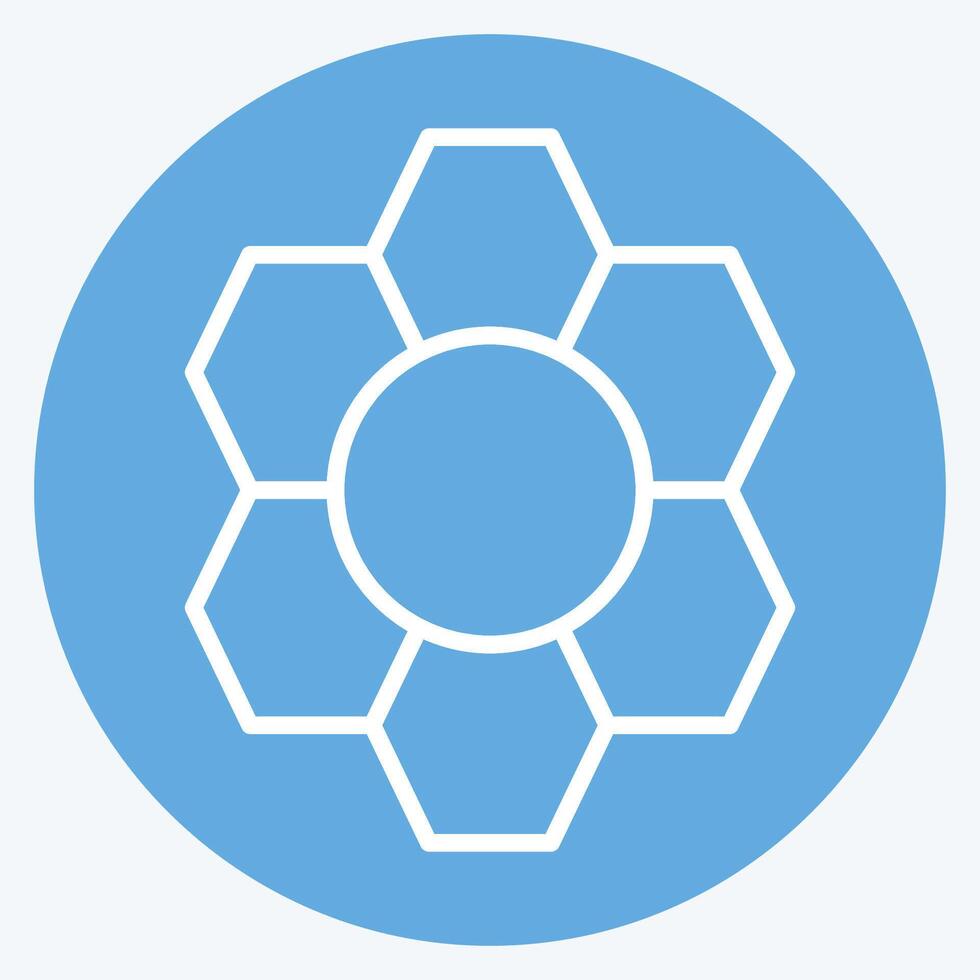 Icon Pattern Recognition. related to Bioengineering symbol. blue eyes style vector