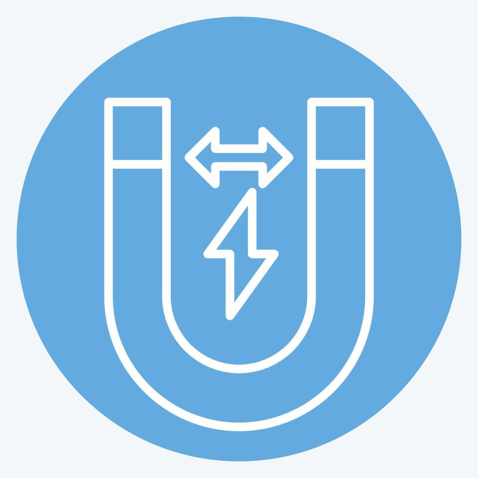Icon Magnetism. related to Bioengineering symbol. blue eyes style vector