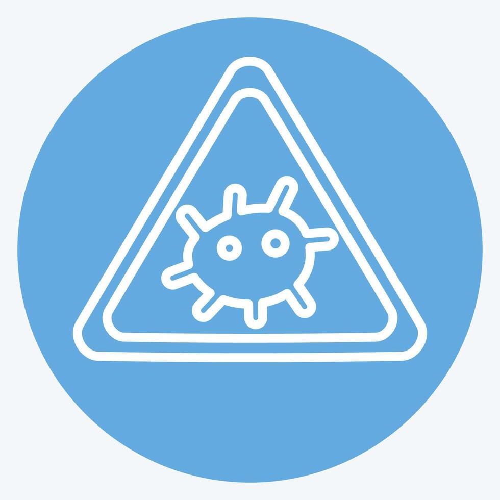 Icon Bio Hazard. related to Bioengineering symbol. blue eyes style vector