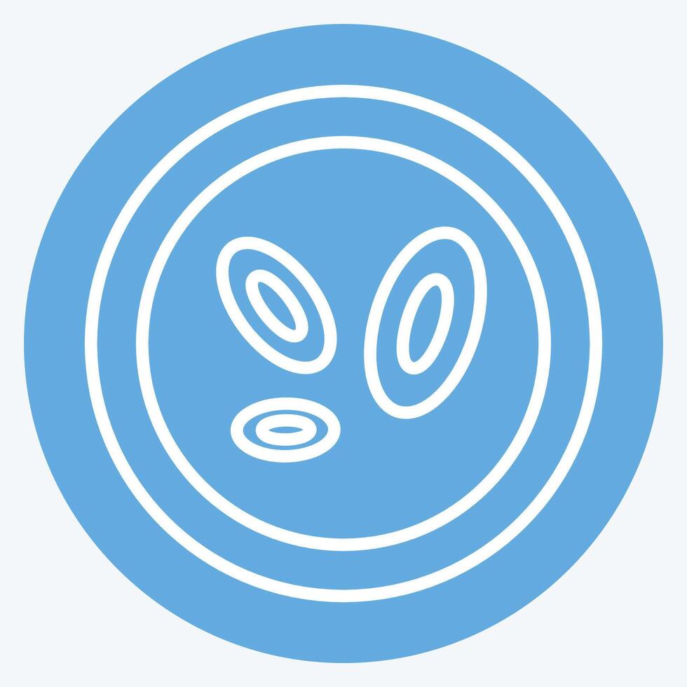 Icon Cell. related to Bioengineering symbol. blue eyes style vector