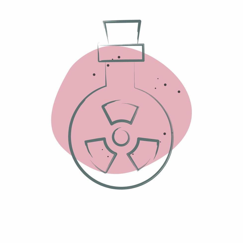 Icon Bio Weapon. related to Bioengineering symbol. Color Spot Style vector