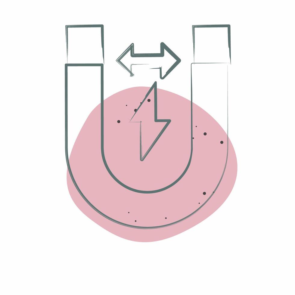 Icon Magnetism. related to Bioengineering symbol. Color Spot Style vector