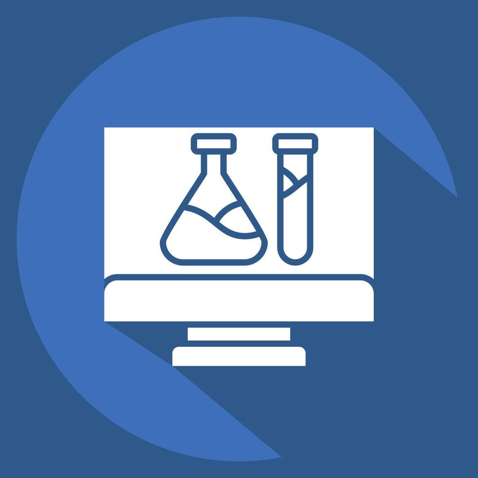 Icon Biotech. related to Bioengineering symbol. long shadow style vector
