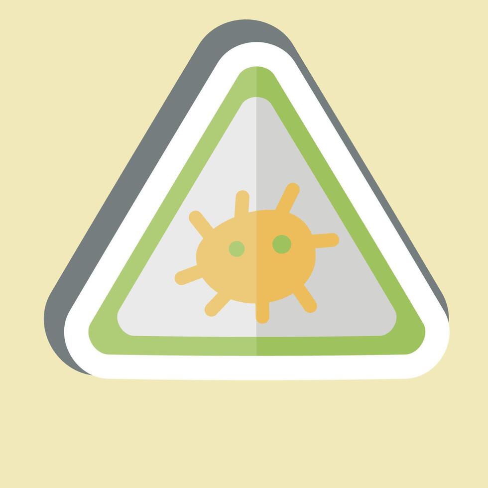 Sticker Bio Hazard. related to Bioengineering symbol vector