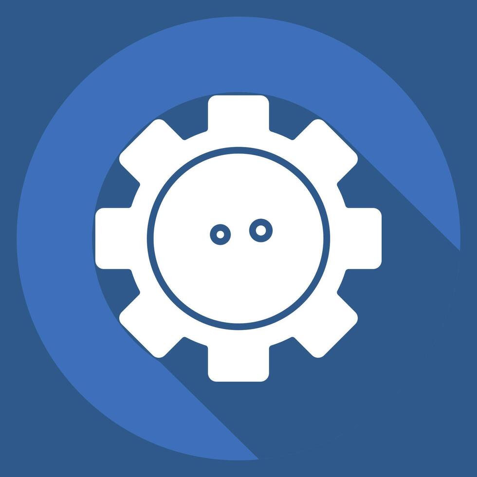 Icon Bioengineering. related to Bioengineering symbol. long shadow style vector