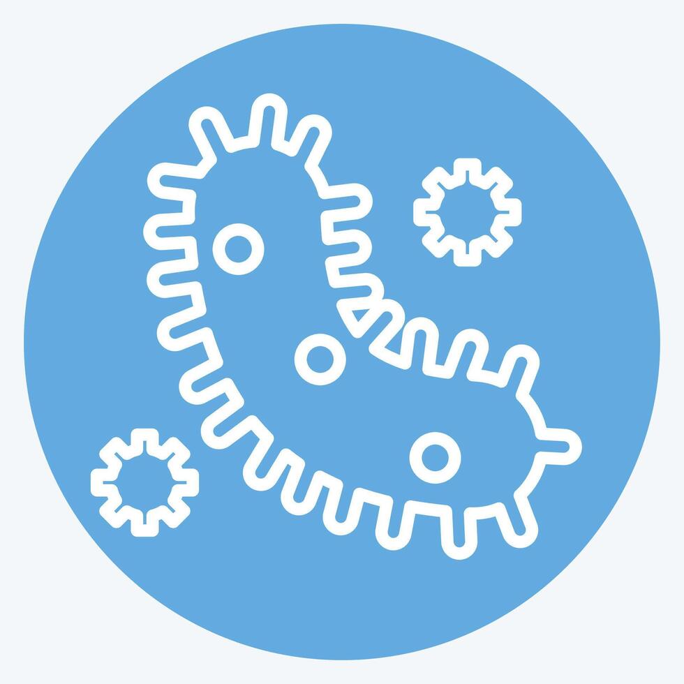 Icon Bacteria And Virus. related to Bioengineering symbol. blue eyes style vector