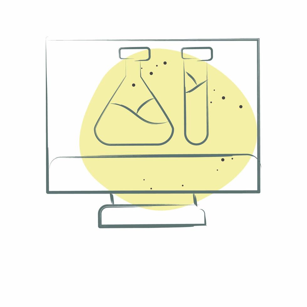 Icon Biotech. related to Bioengineering symbol. Color Spot Style vector