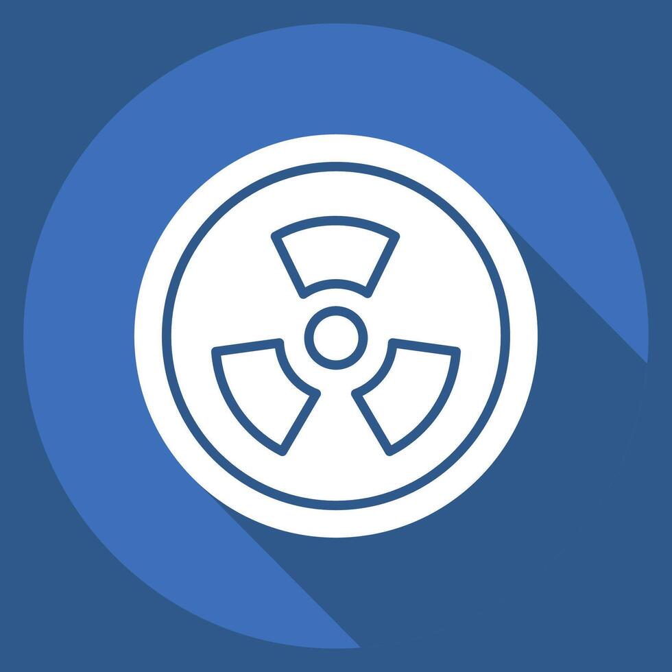 Icon Radiation. related to Bioengineering symbol. long shadow style vector