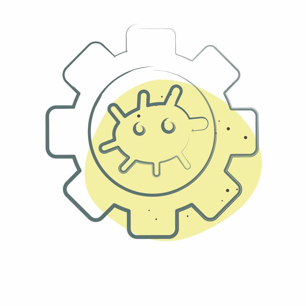Icon Bioengineering. related to Bioengineering symbol. Color Spot Style vector