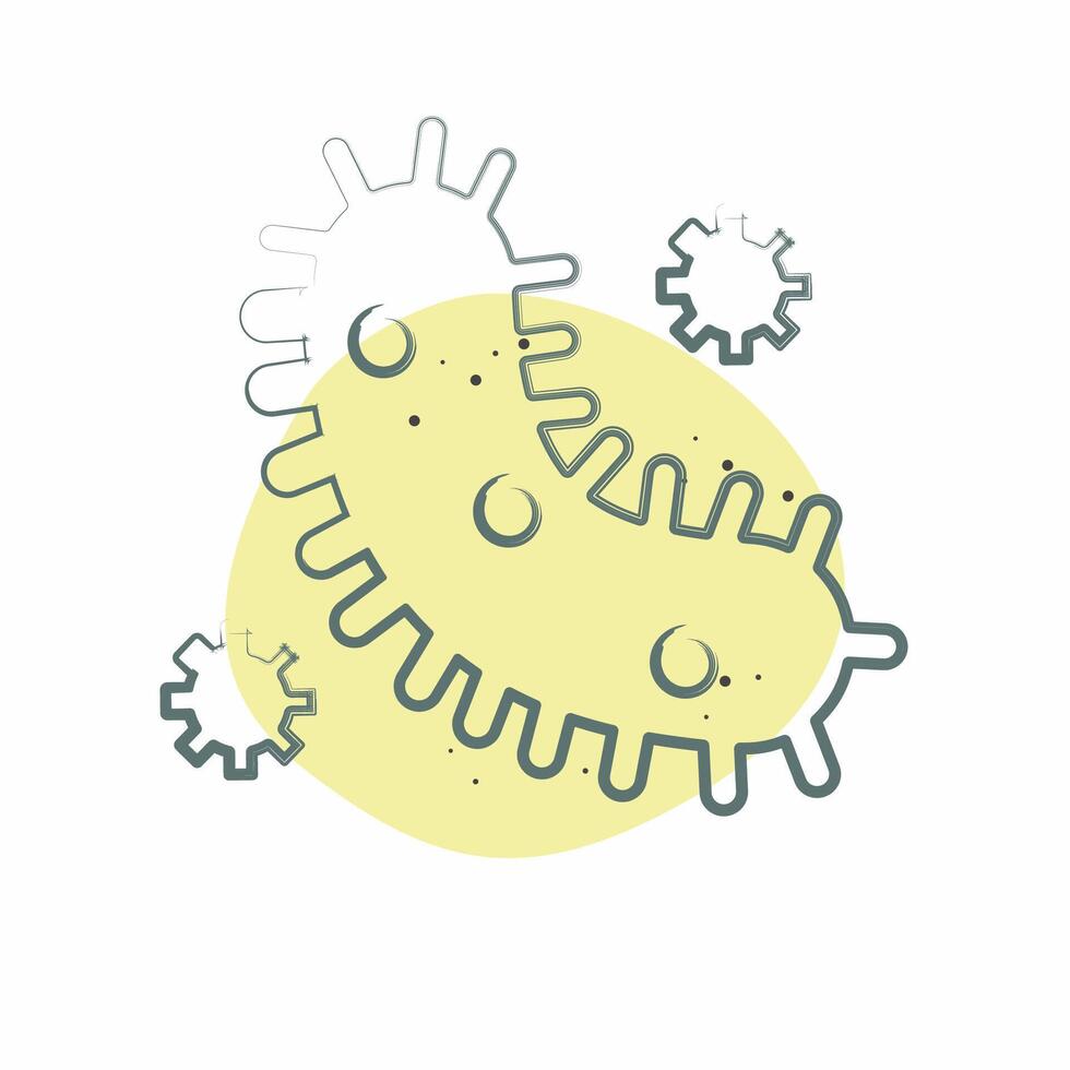 Icon Bacteria And Virus. related to Bioengineering symbol. Color Spot Style vector