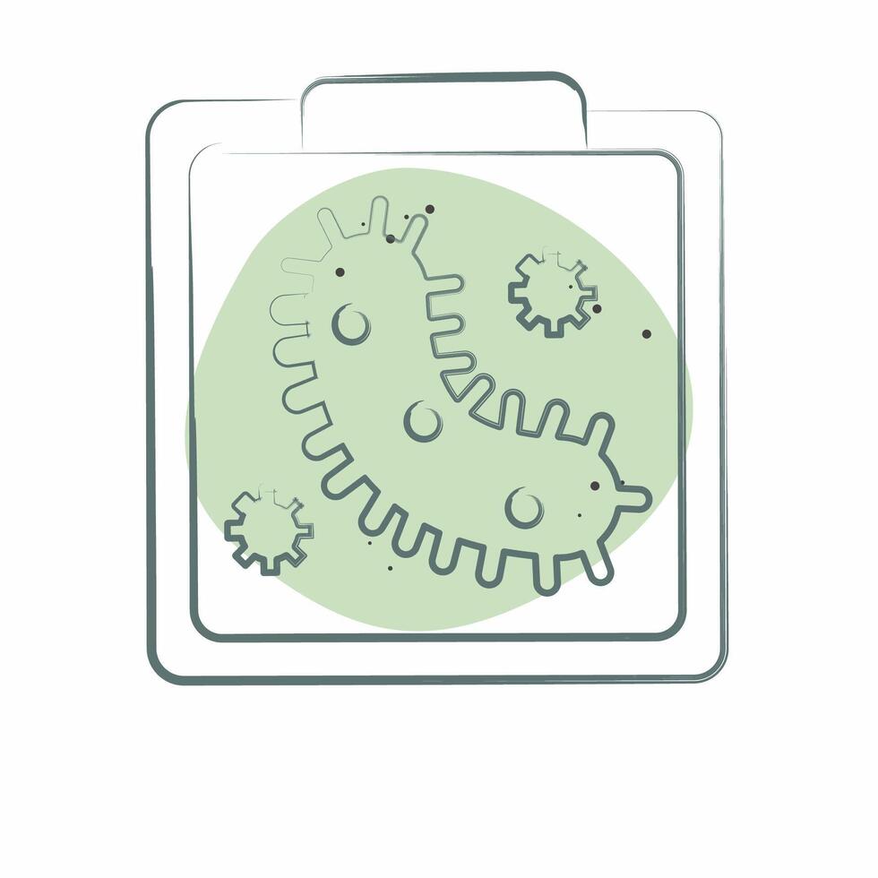 Icon Bio Art. related to Bioengineering symbol. Color Spot Style vector