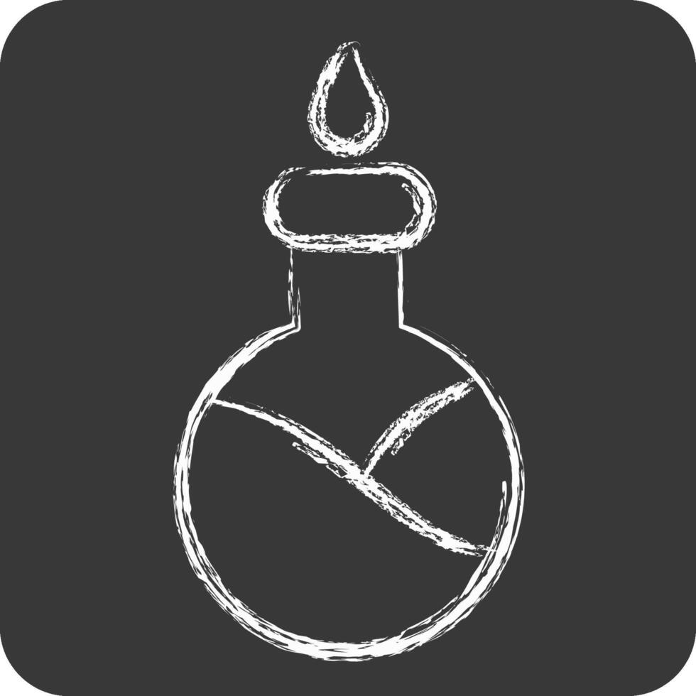 Icon Chemical Reaction. related to Bioengineering symbol. chalk Style vector