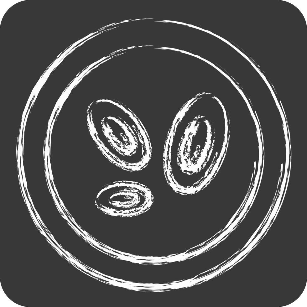 Icon Cell. related to Bioengineering symbol. chalk Style vector