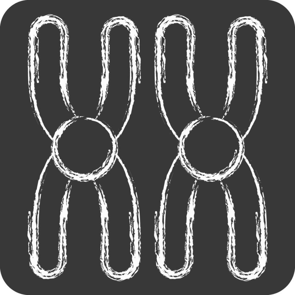 Icon Chromosome. related to Bioengineering symbol. chalk Style vector