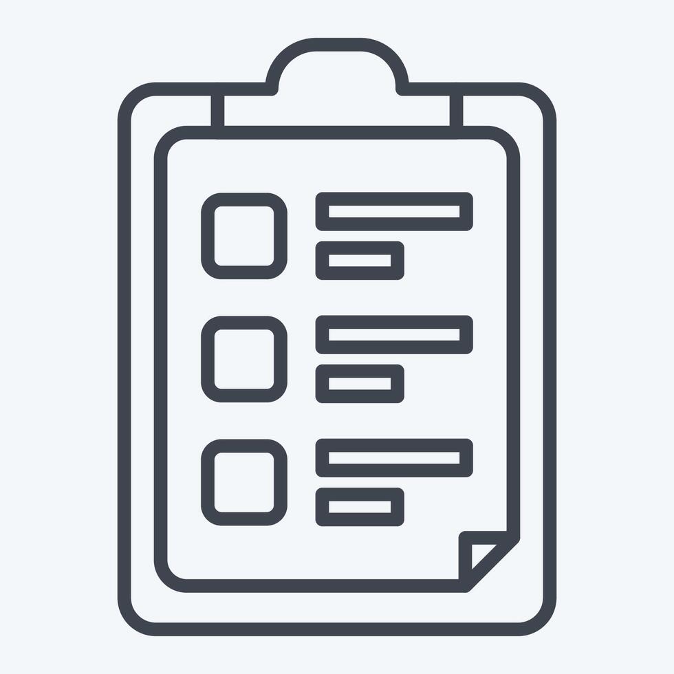 Icon Task List. related to Bioengineering symbol. line style vector