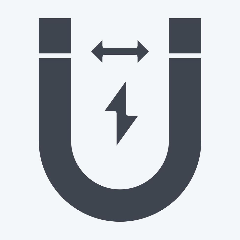 Icon Magnetism. related to Bioengineering symbol. glyph style vector