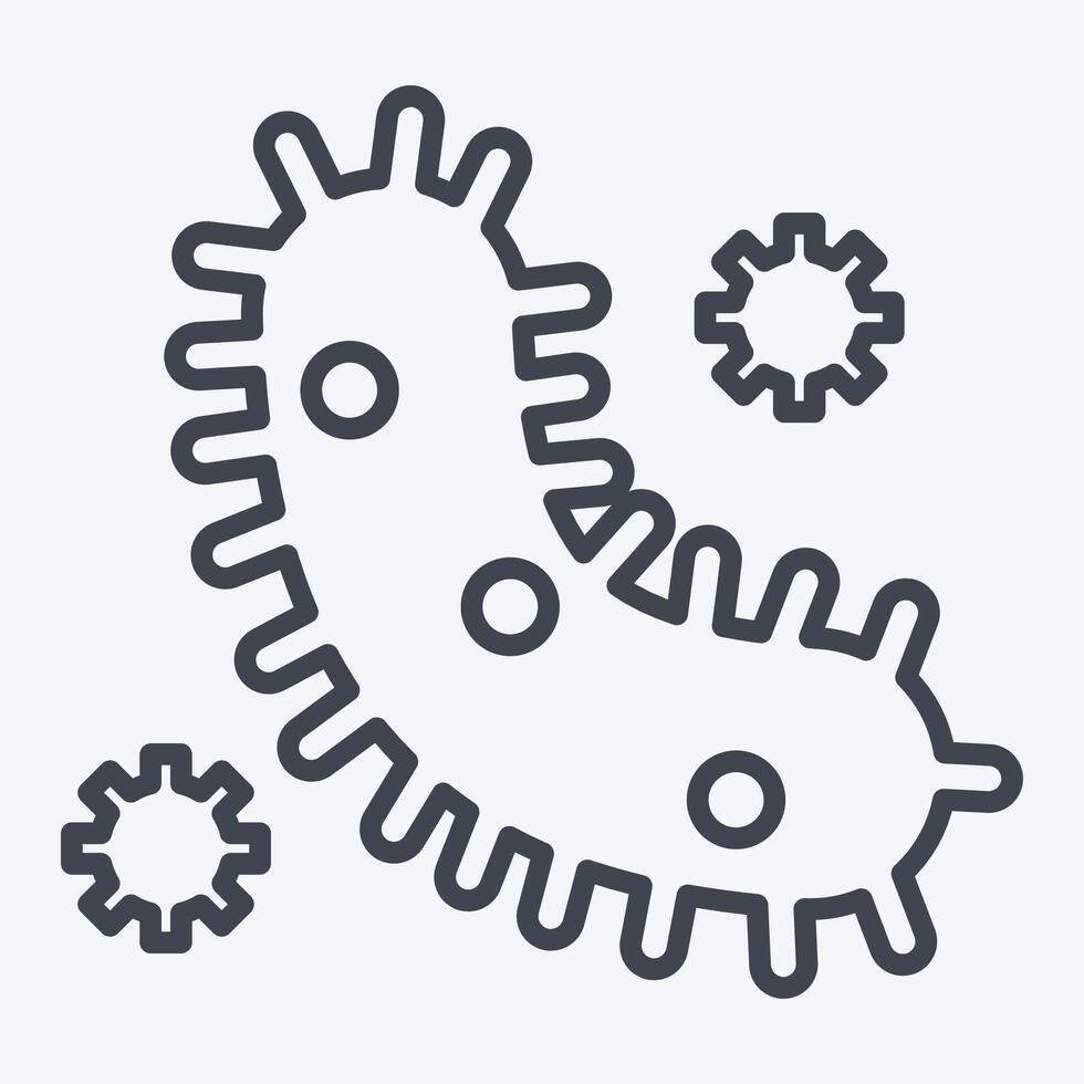 Icon Bacteria And Virus. related to Bioengineering symbol. line style vector