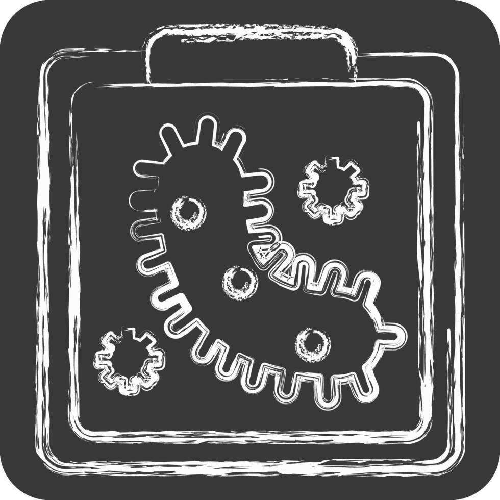 Icon Bio Art. related to Bioengineering symbol. chalk Style vector