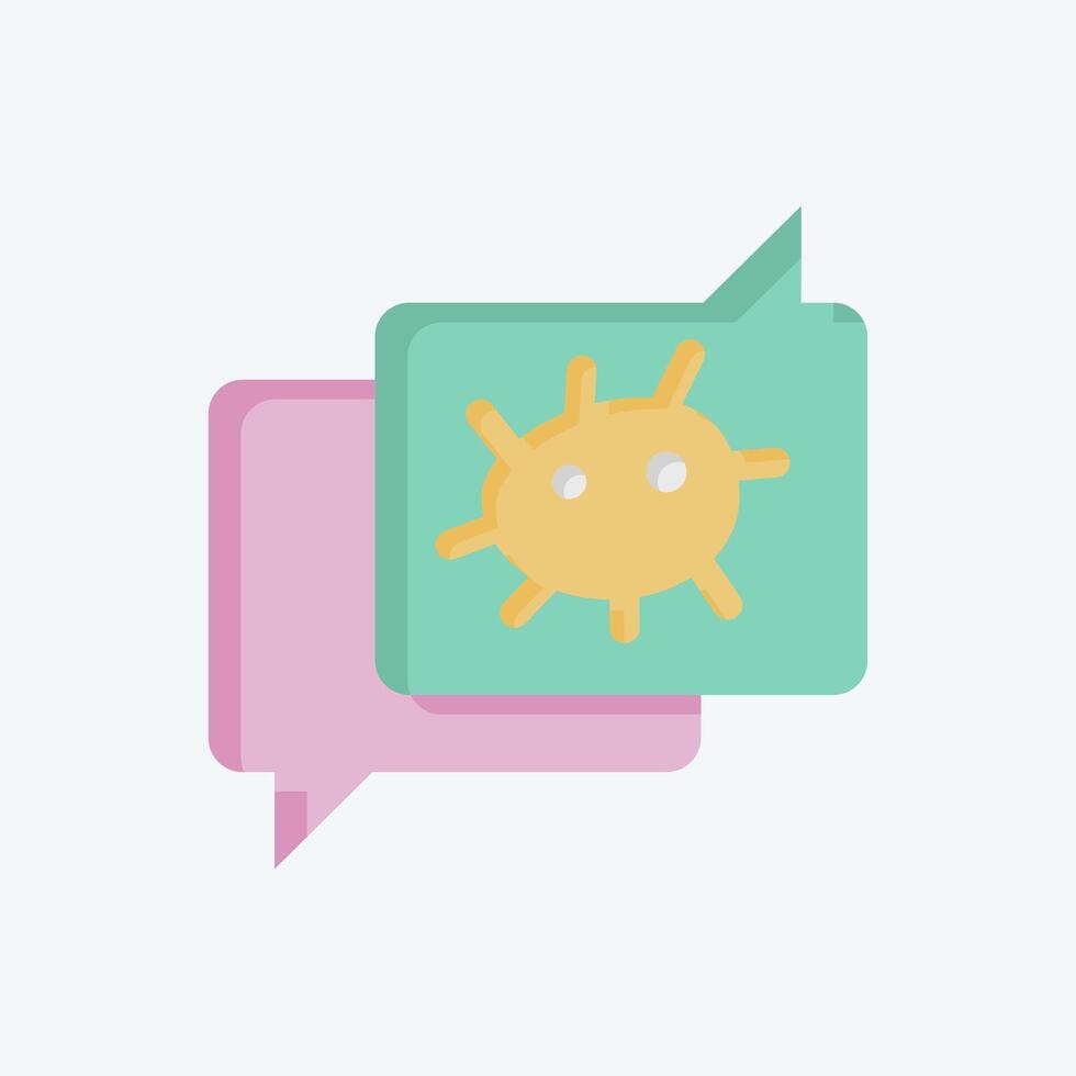Icon Bioethics Deabte. related to Bioengineering symbol. flat style vector