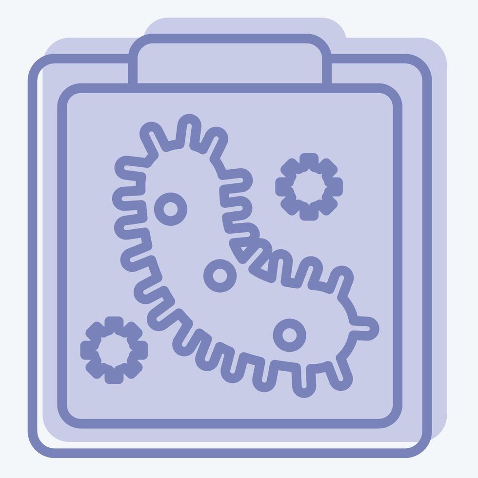 Icon Bio Art. related to Bioengineering symbol. two tone style vector