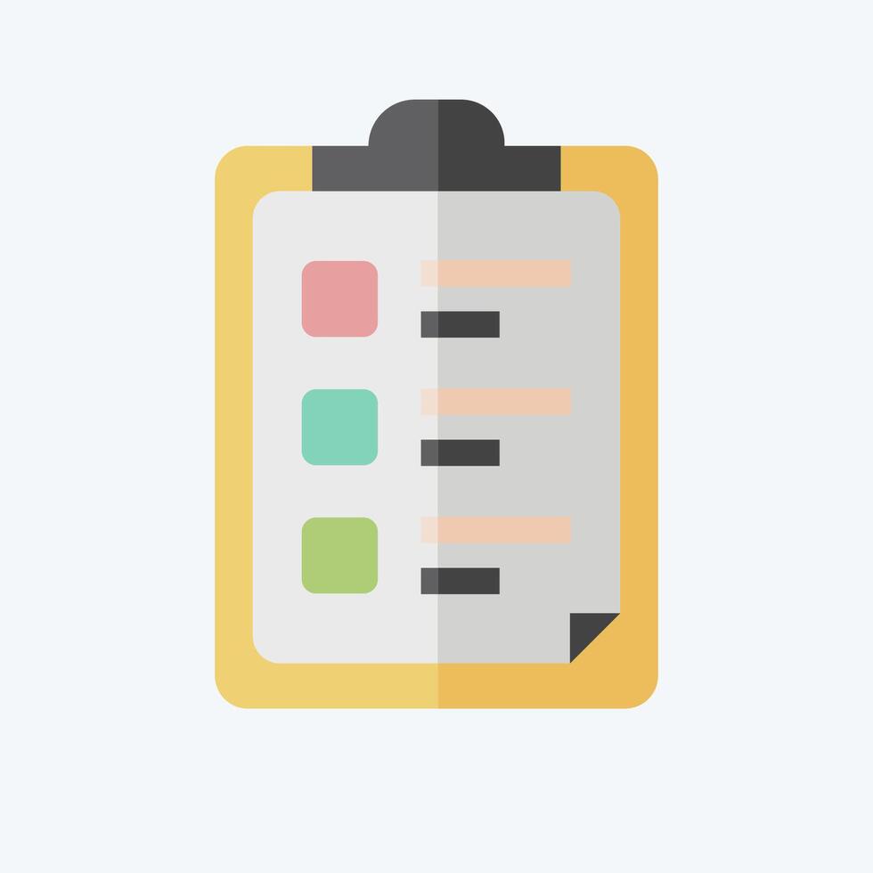 Icon Task List. related to Bioengineering symbol. flat style vector