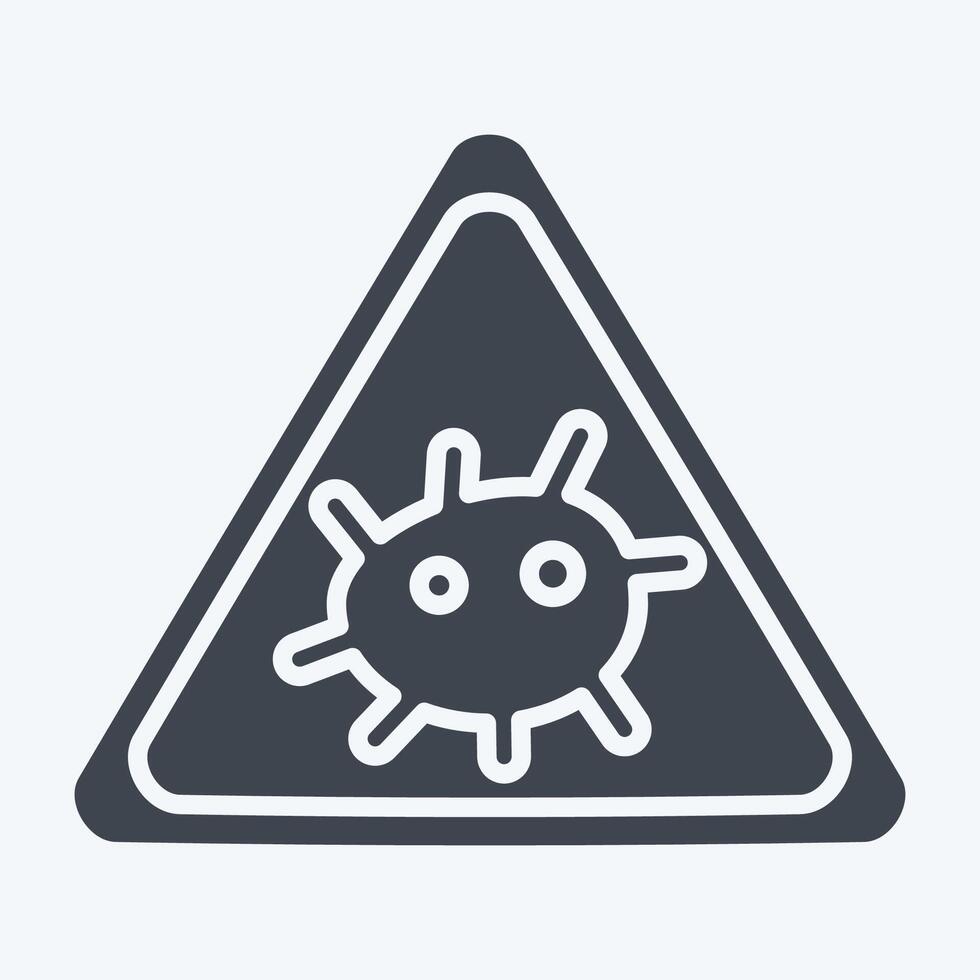 Icon Bio Hazard. related to Bioengineering symbol. glyph style vector