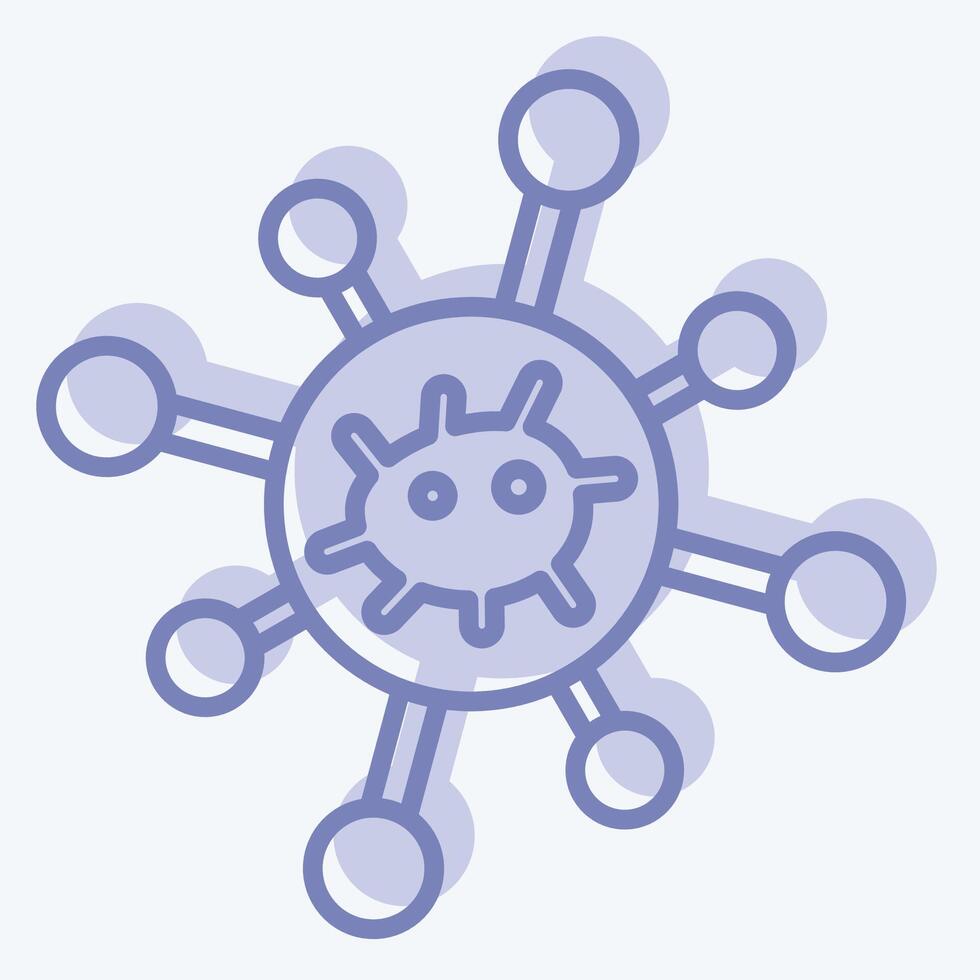 Icon Biological Network. related to Bioengineering symbol. two tone style vector