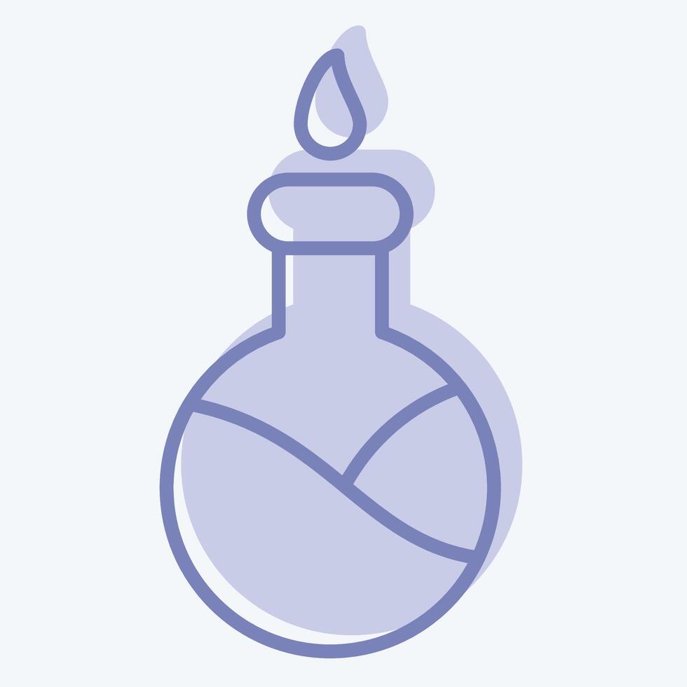 Icon Chemical Reaction. related to Bioengineering symbol. two tone style vector