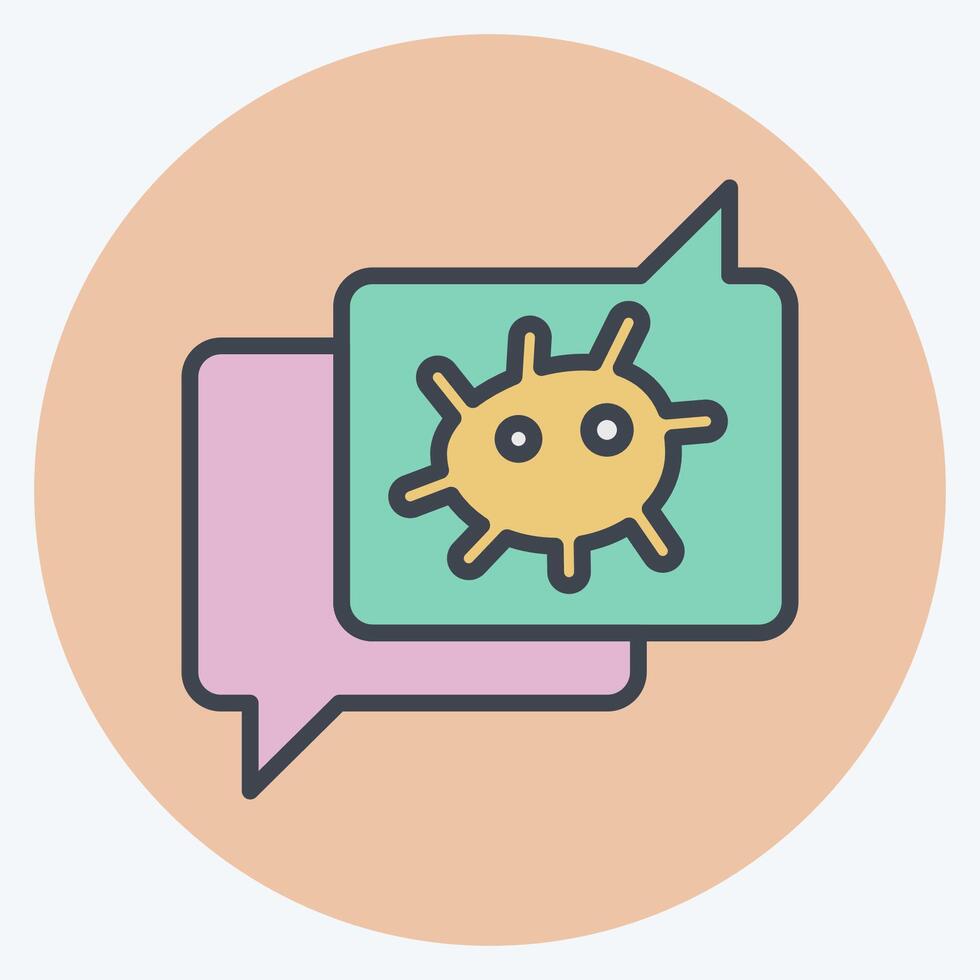 Icon Bioethics Deabte. related to Bioengineering symbol. color mate style vector
