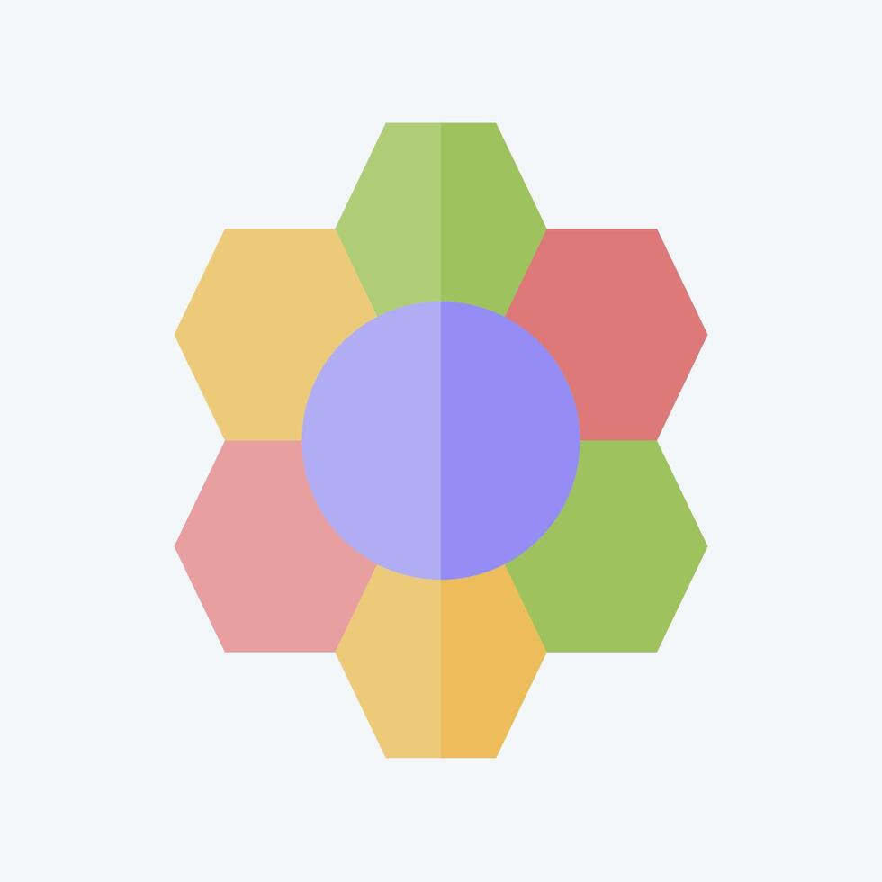 Icon Pattern Recognition. related to Bioengineering symbol. flat style vector