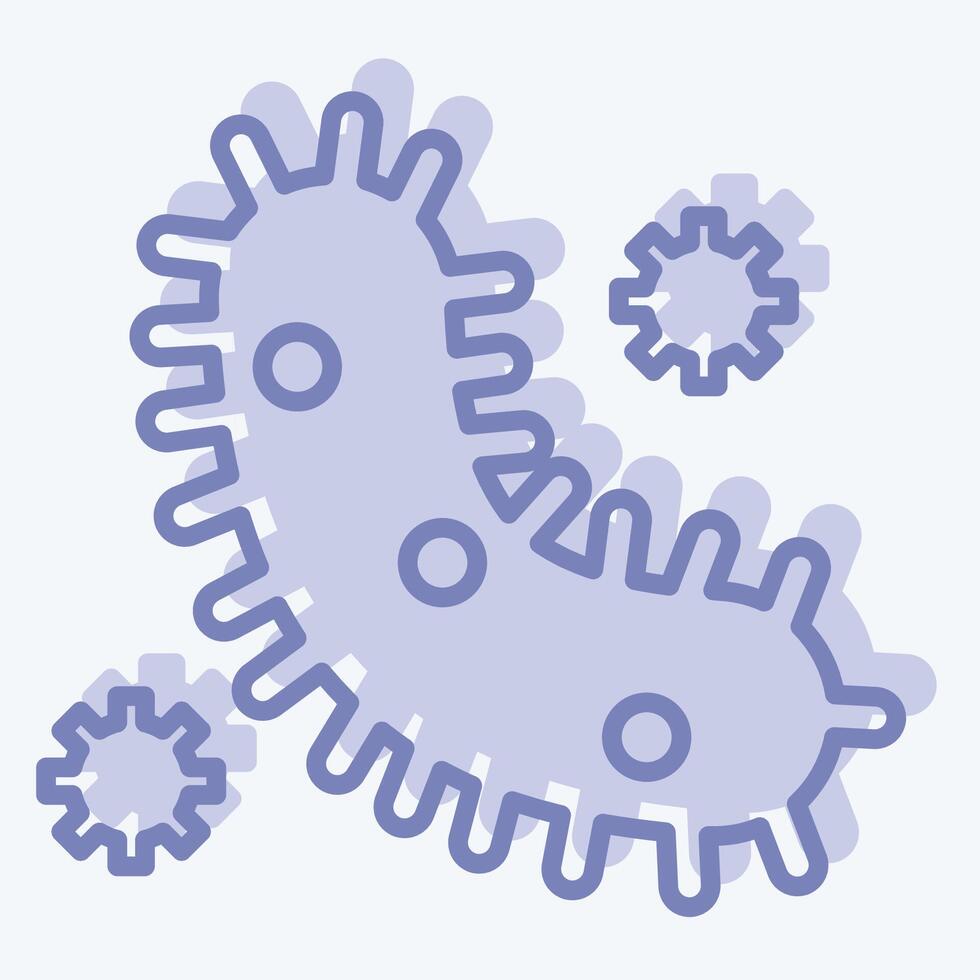 Icon Bacteria And Virus. related to Bioengineering symbol. two tone style vector
